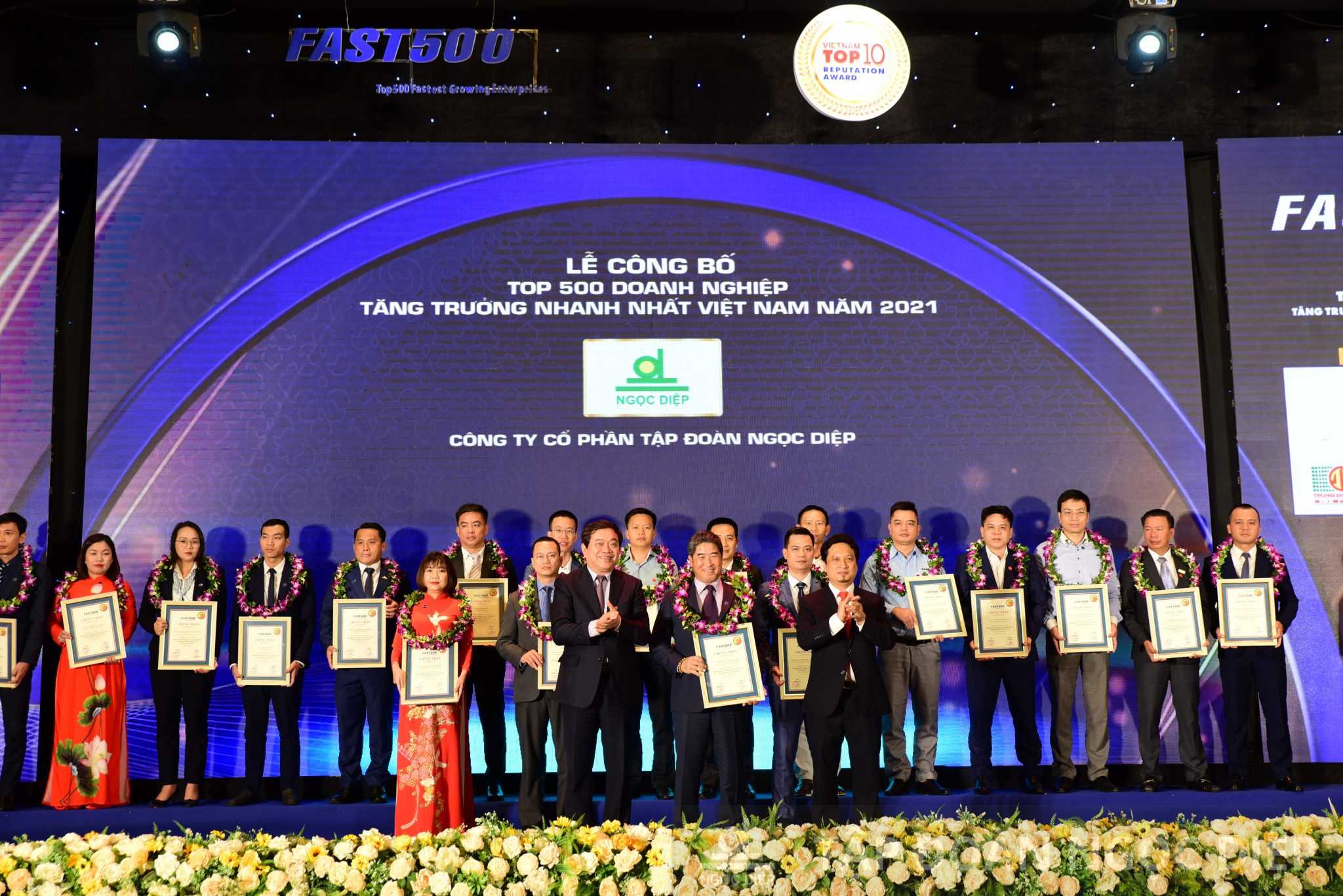 Tập đoàn Ngọc Diệp đạt Top 500 doanh nghiệp tăng trưởng nhanh nhất Việt Nam 2021
