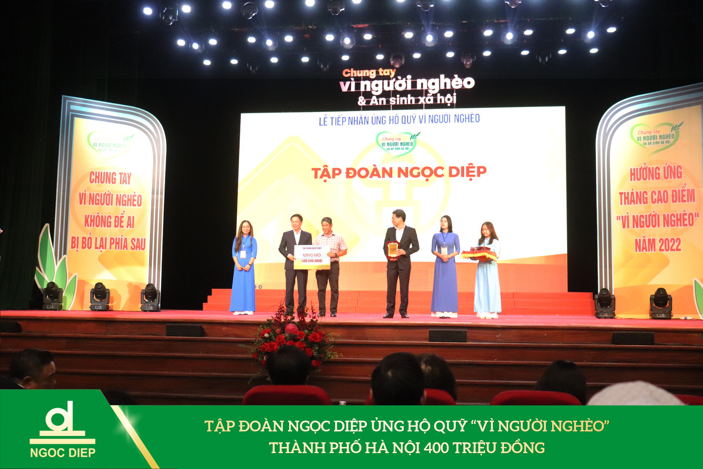 Tập đoàn Ngọc Diệp ủng hộ quỹ “Vì người nghèo” Thành phố Hà Nội 400 triệu đồng
